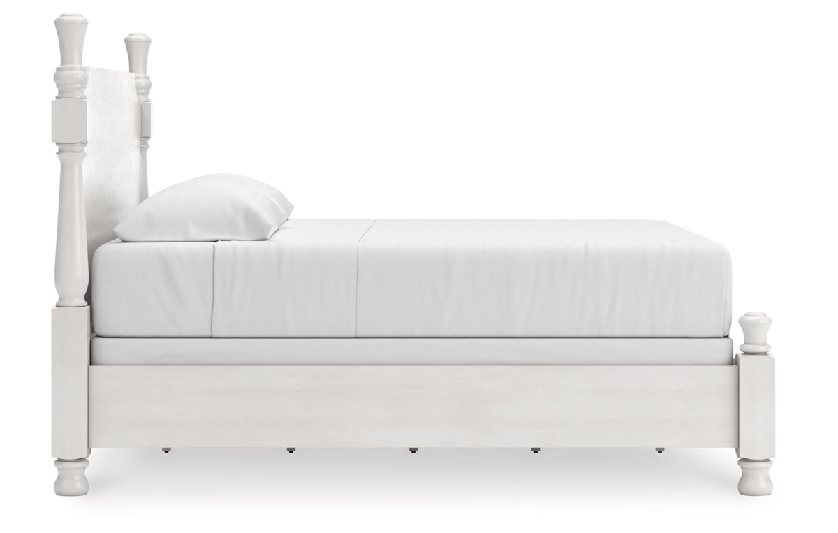 Rowlenstown King Poster Bed, Dresser, Mirror and Nightstand