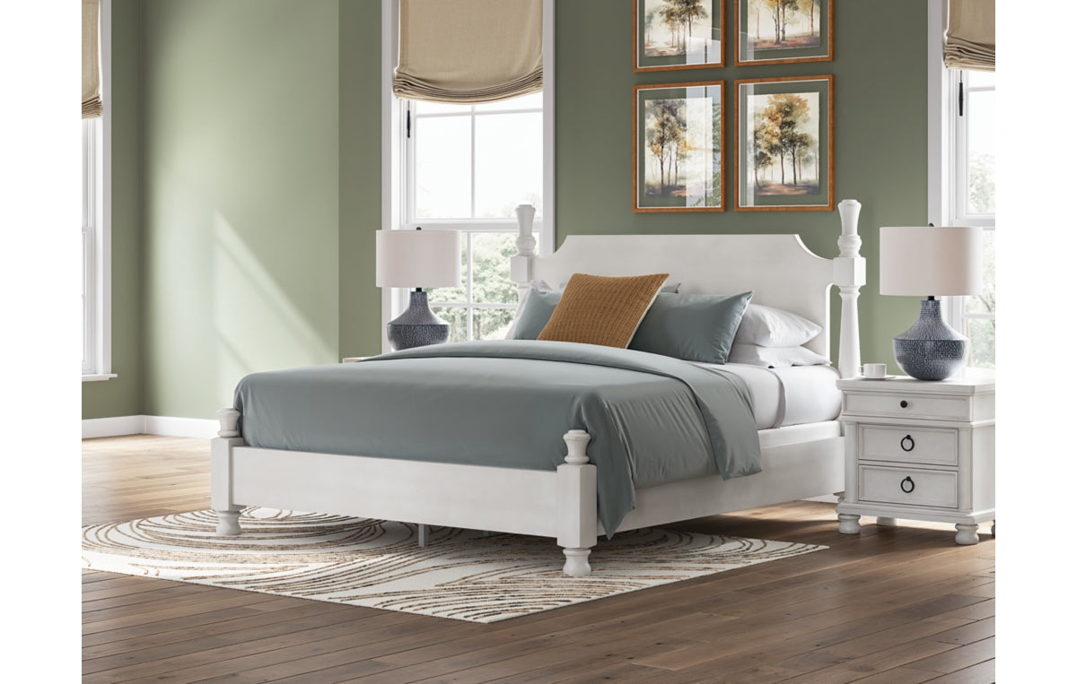 Rowlenstown King Poster Bed, Dresser, Mirror and Nightstand