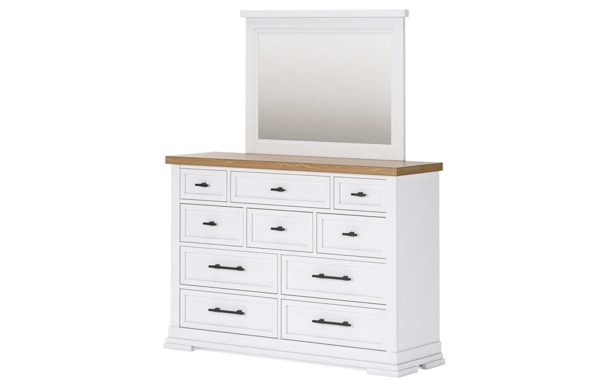 Ashbryn California King Panel Storage Bed, Dresser, Mirror, Chest and Nightstand