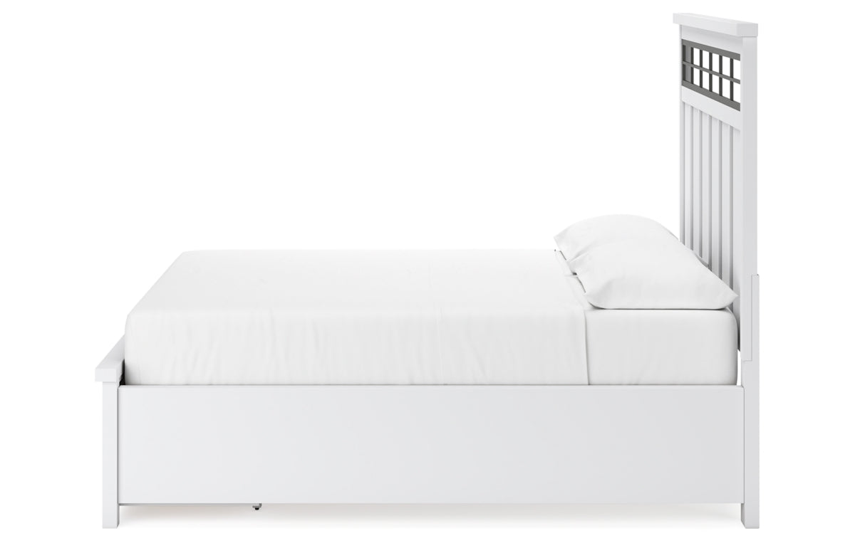 Ashbryn California King Panel Storage Bed, Dresser, Mirror, Chest and Nightstand