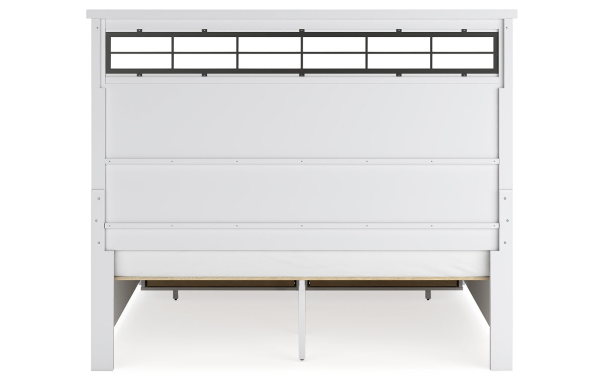 Ashbryn King Panel Storage Bed, Dresser, Mirror and Chest