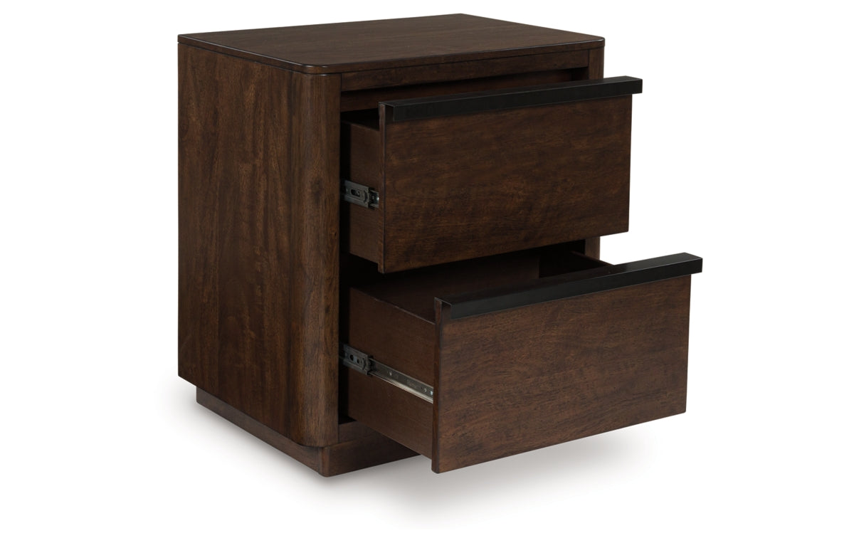 Dilenno Queen Canopy Bed with Mirrored Dresser and Nightstand