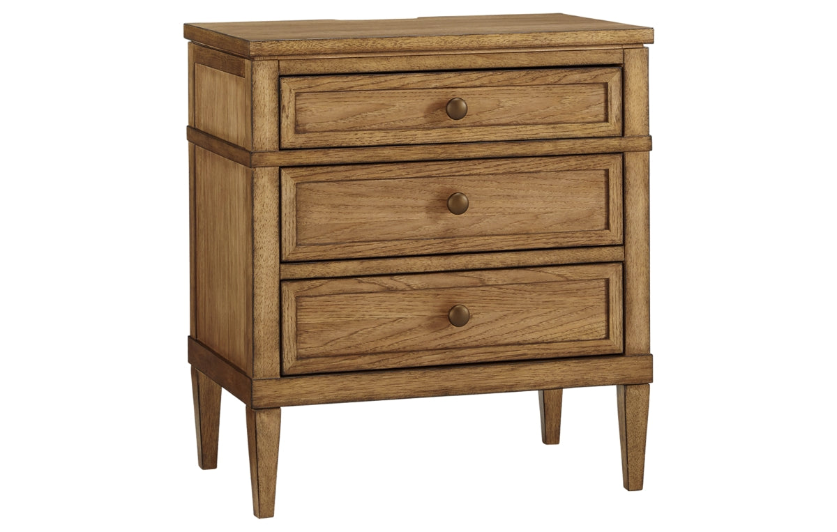 Sharlance King Upholstered Panel Bed with Mirrored Dresser, Chest and Nightstand
