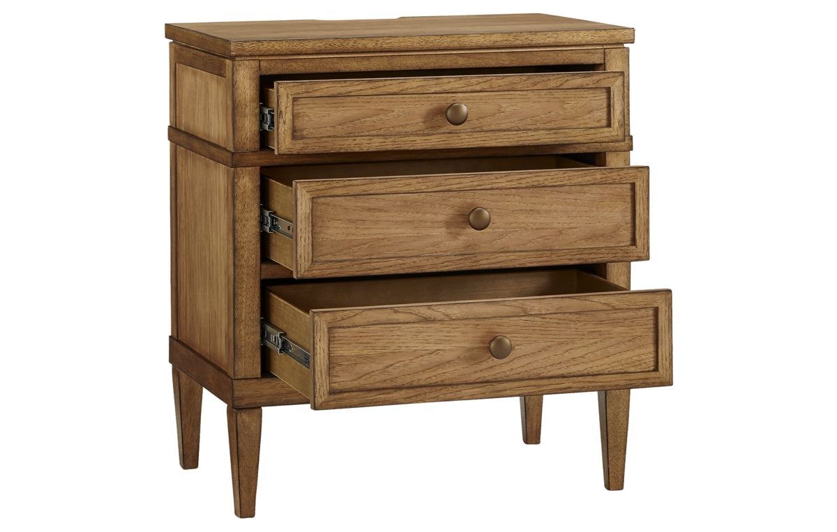 Sharlance King Upholstered Panel Bed with Mirrored Dresser, Chest and Nightstand