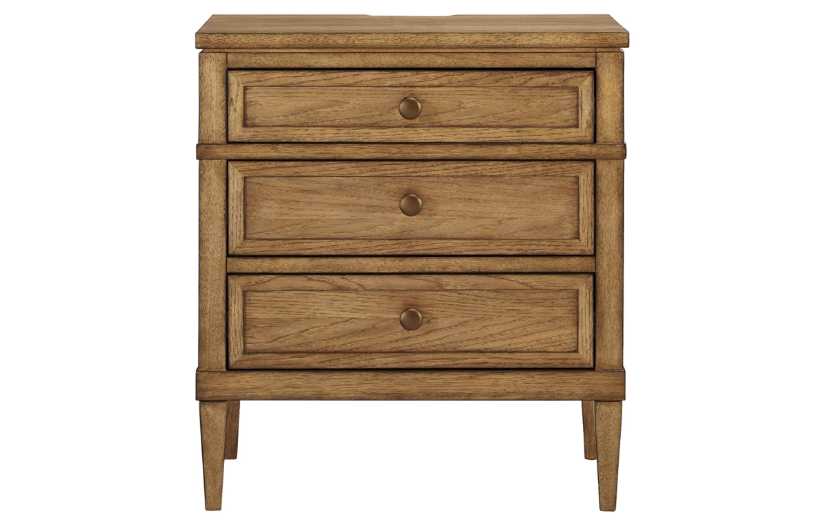 Sharlance King Upholstered Panel Bed with Mirrored Dresser, Chest and Nightstand