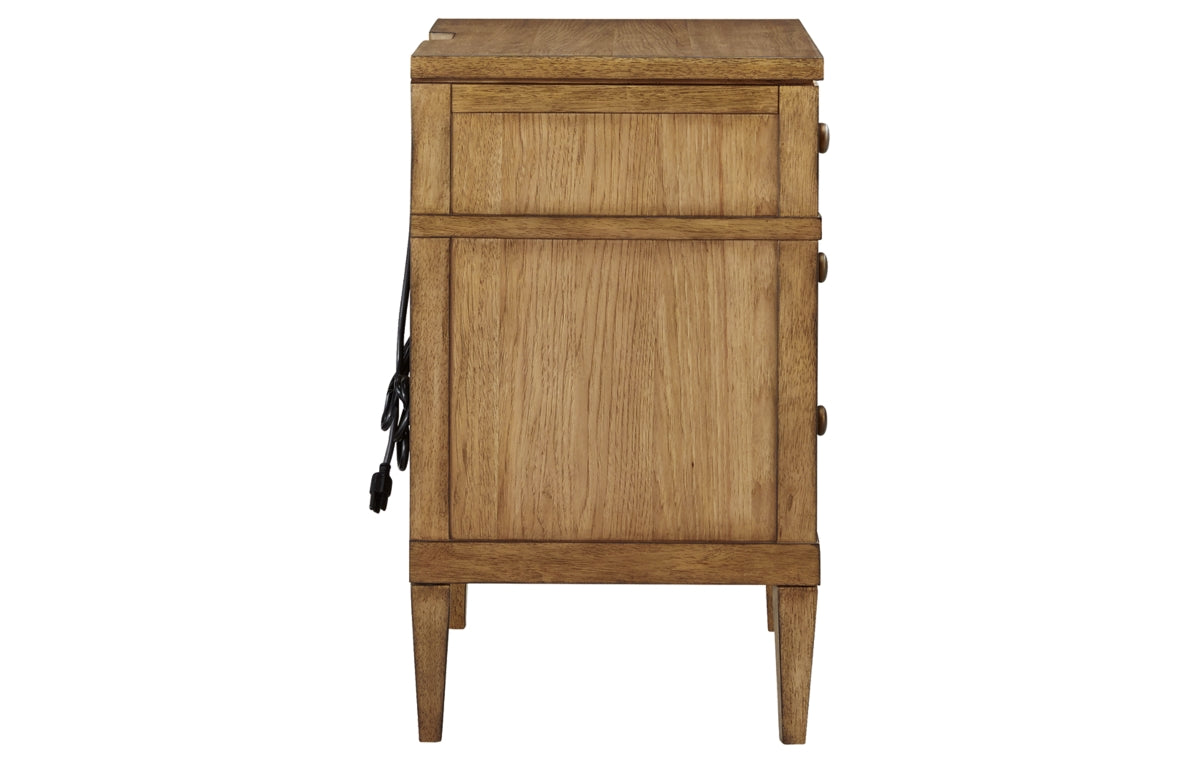 Sharlance King Upholstered Panel Bed with Mirrored Dresser, Chest and Nightstand