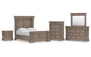 Blairhurst Queen Panel Bed, Dresser, Mirror, Chest and Nightstand