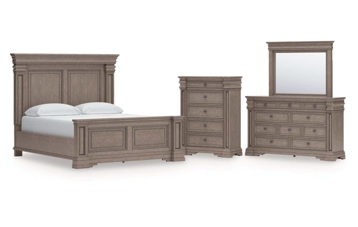 Blairhurst California King Panel Bed, Dresser, Mirror and Chest
