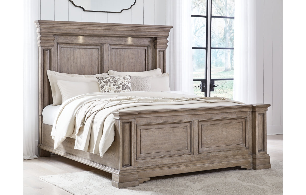 Blairhurst California King Panel Bed, Dresser, Mirror, Chest and Nightstand