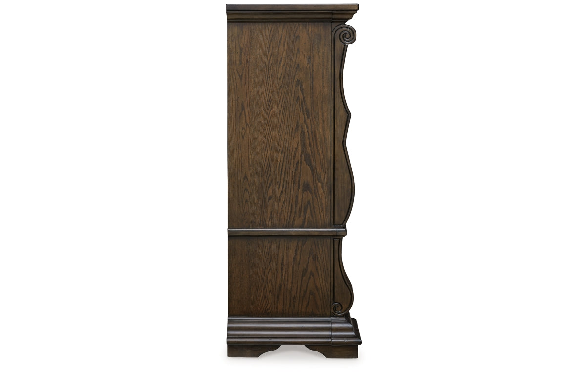Maylee Queen Upholstered Bed, Dresser, Mirror, Chest and Nightstand