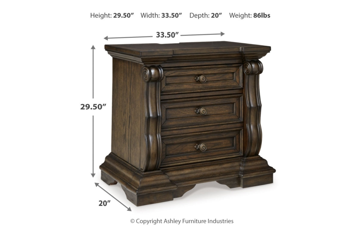 Maylee Queen Upholstered Bed, Dresser, Mirror, Chest and Nightstand