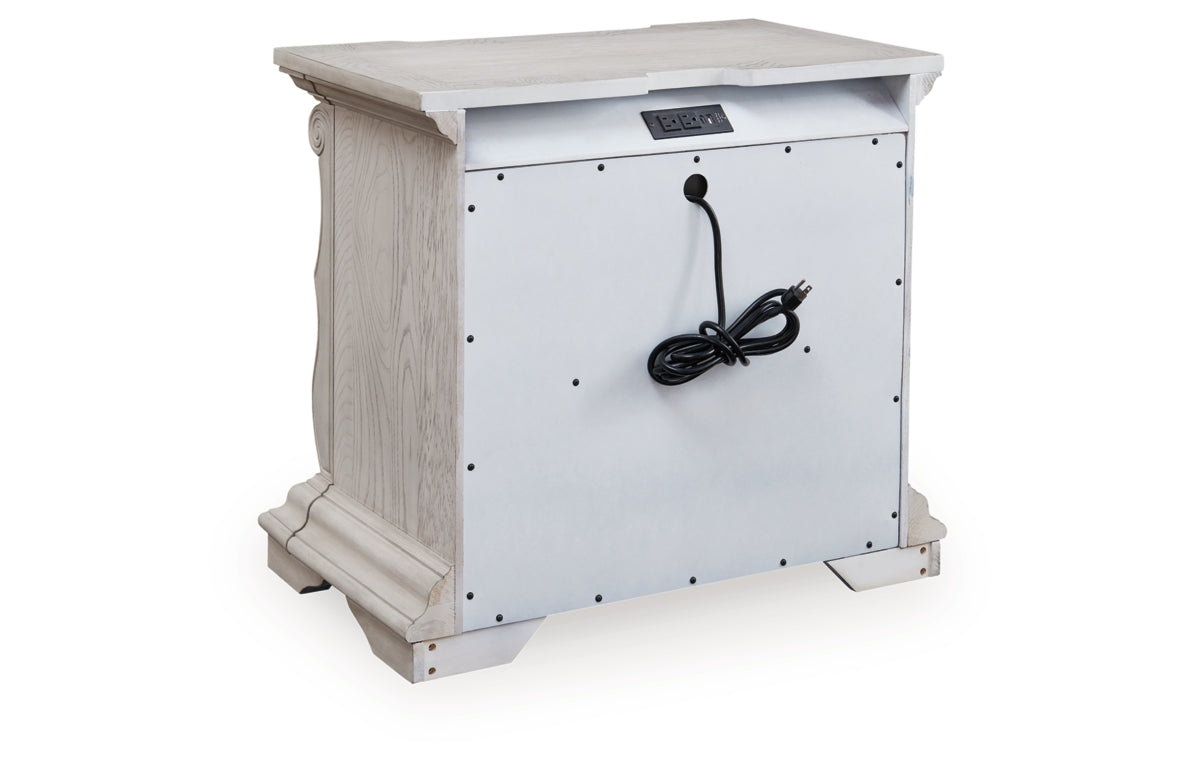 Bruchandi California King Upholstered Panel Bed with Mirrored Dresser and Nightstand