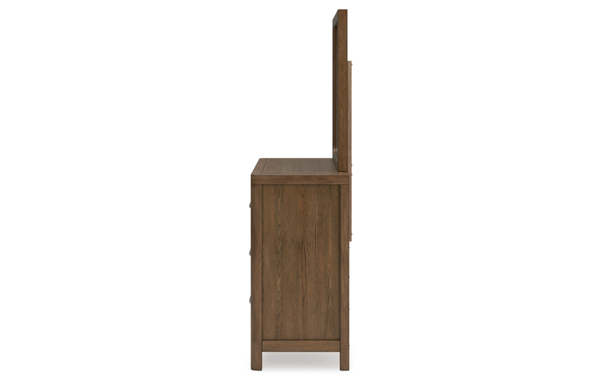 Cabalynn Queen Panel Bed with Storage with Mirrored Dresser, Chest and Nightstand