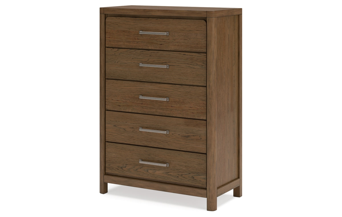 Cabalynn King Upholstered Bed with Mirrored Dresser and Chest