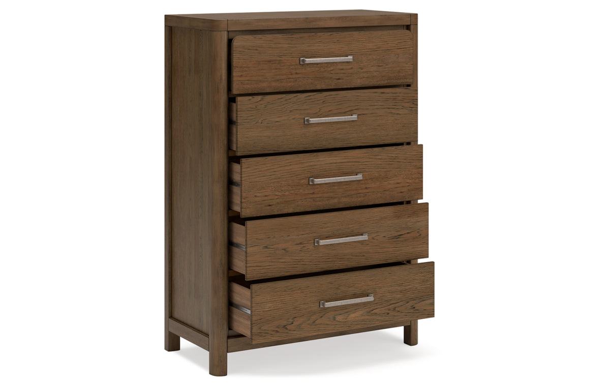 Cabalynn King Upholstered Bed with Mirrored Dresser and Chest
