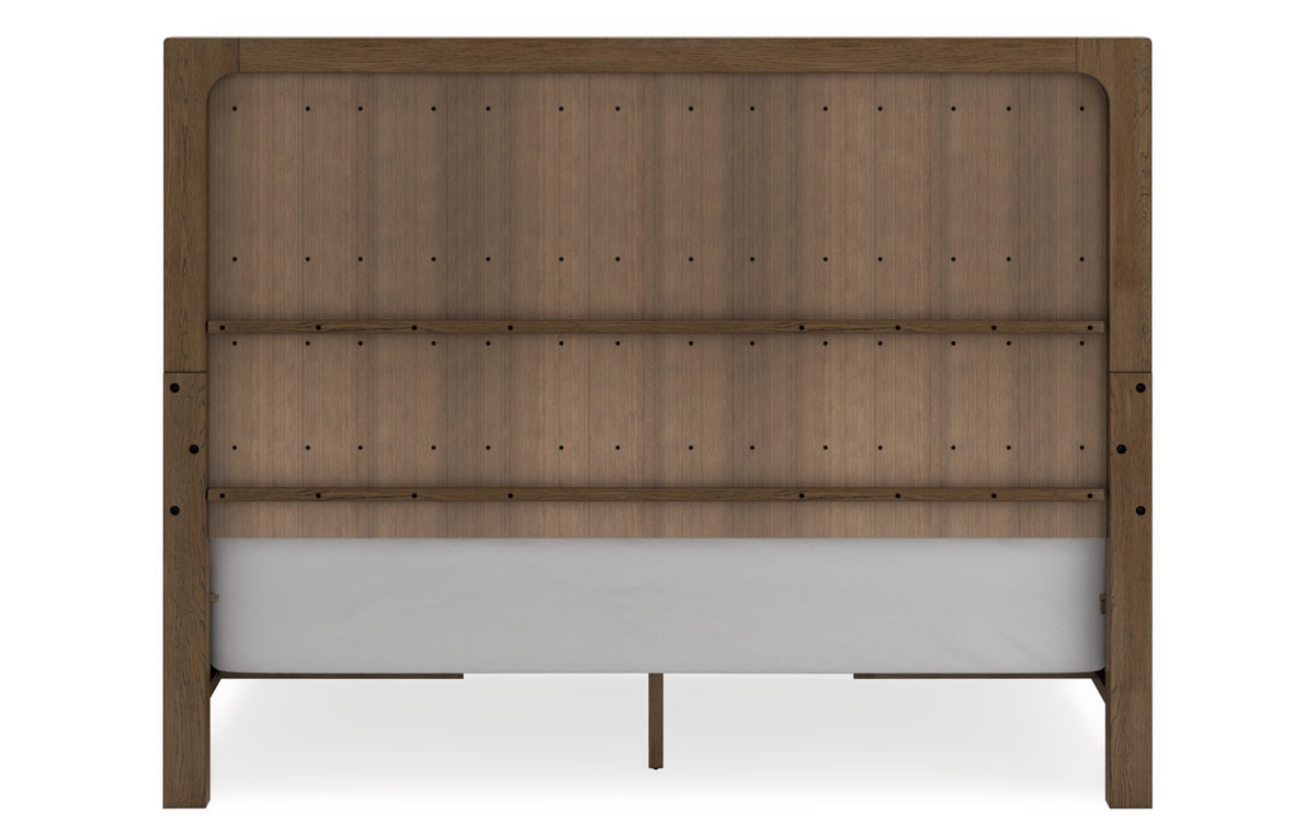 Cabalynn King Panel Bed with Storage with Mirrored Dresser