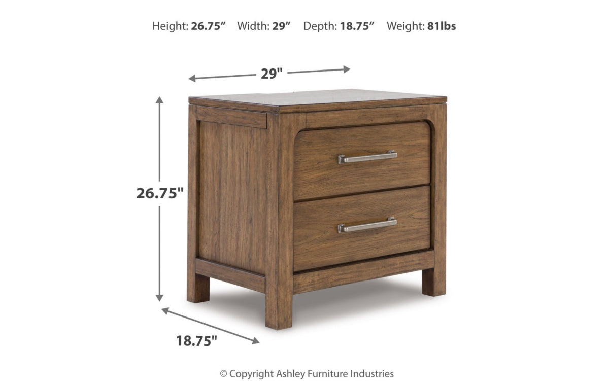 Cabalynn King Upholstered Bed with Mirrored Dresser, Chest and Nightstand
