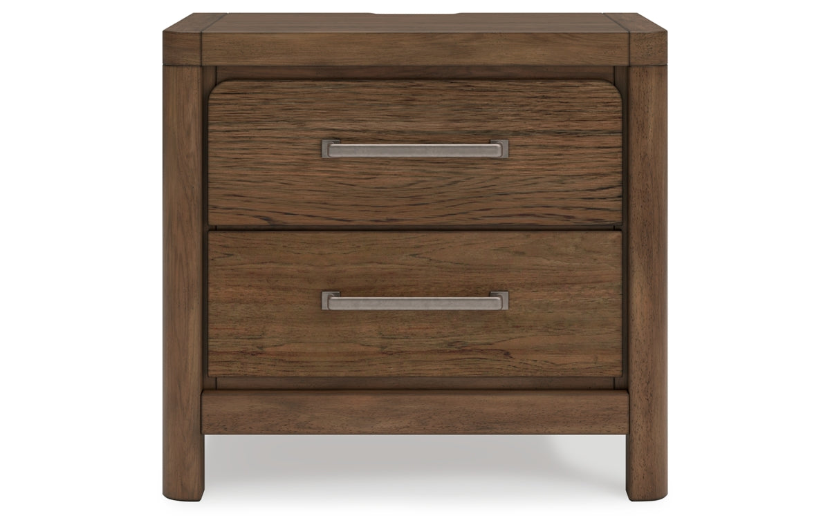 Cabalynn California King Panel Bed with Storage with Mirrored Dresser, Chest and Nightstand