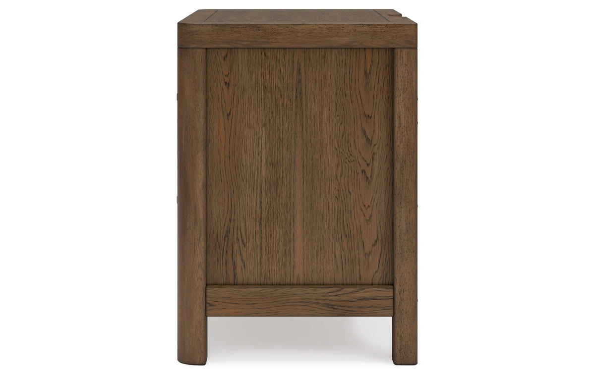 Cabalynn King Upholstered Bed with Mirrored Dresser and Nightstand
