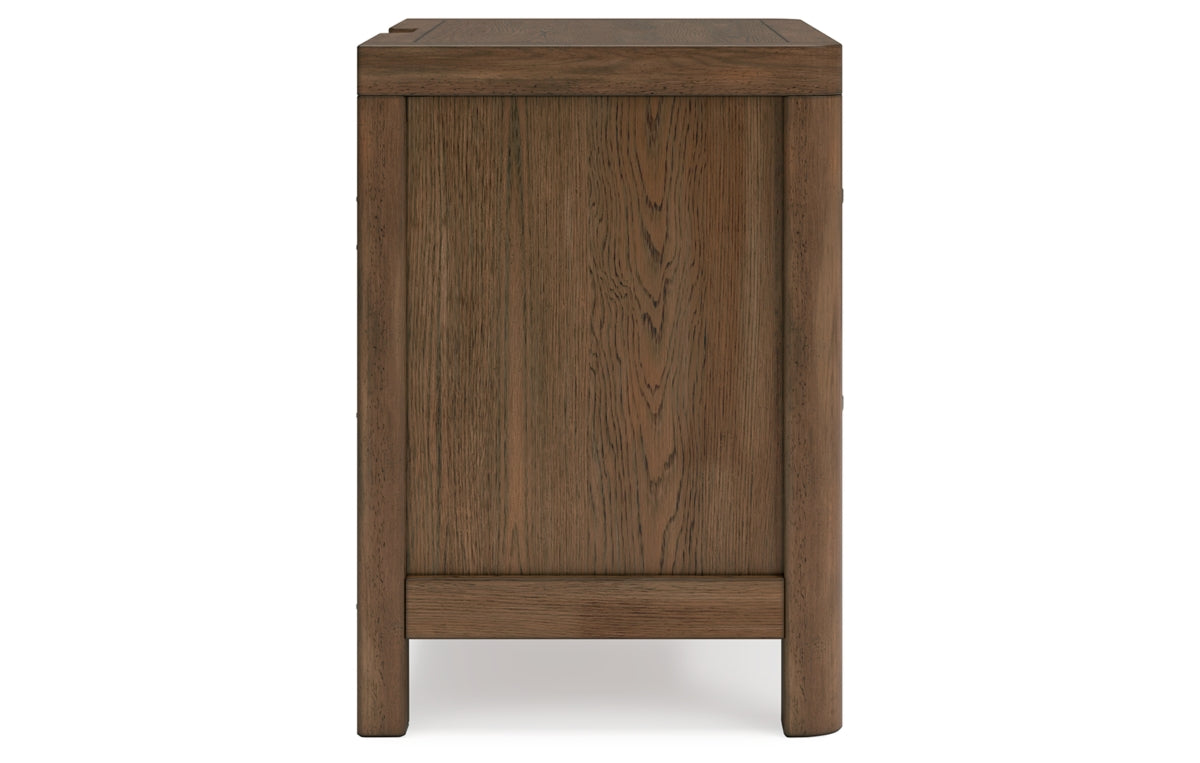 Cabalynn Queen Panel Bed with Storage with Mirrored Dresser, Chest and Nightstand