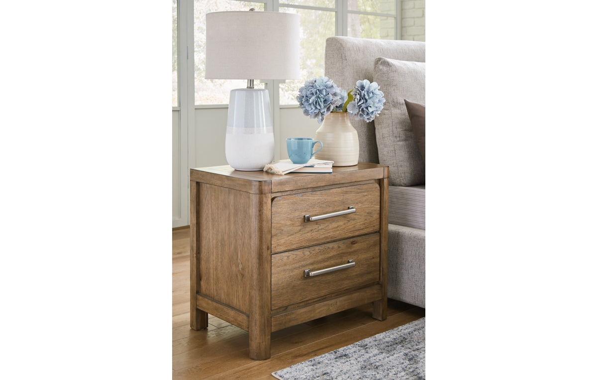 Cabalynn King Panel Bed with Storage with Mirrored Dresser, Chest and Nightstand