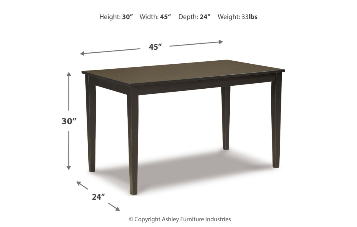 Kimonte Dining Table and 4 Chairs