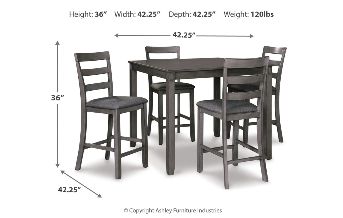 Bridson Counter Height Dining Table and Bar Stools (Set of 5)
