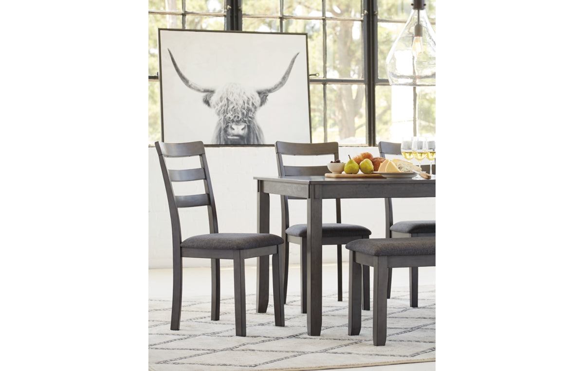 Bridson Dining Table and Chairs with Bench (Set of 6)