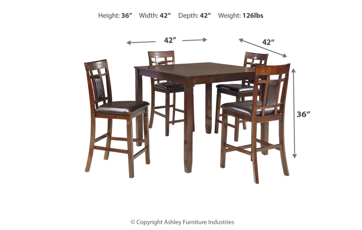 Bennox Counter Height Dining Table and Bar Stools (Set of 5)