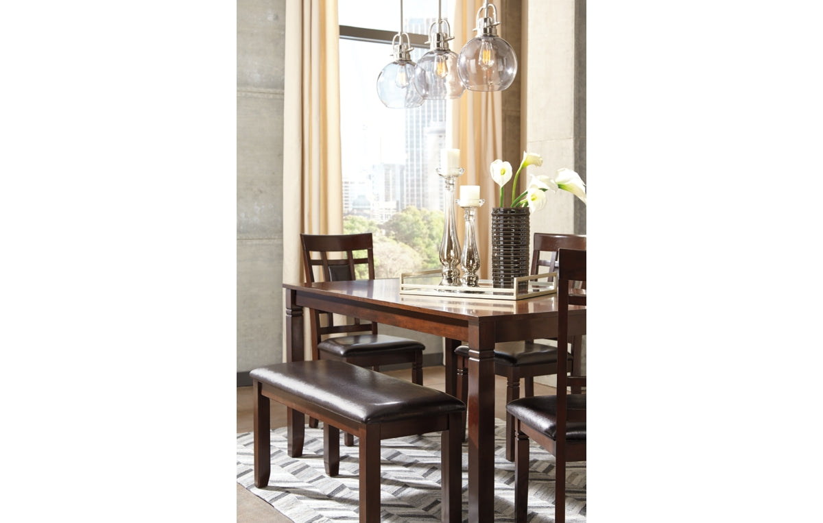 Bennox Dining Table and Chairs with Bench (Set of 6)