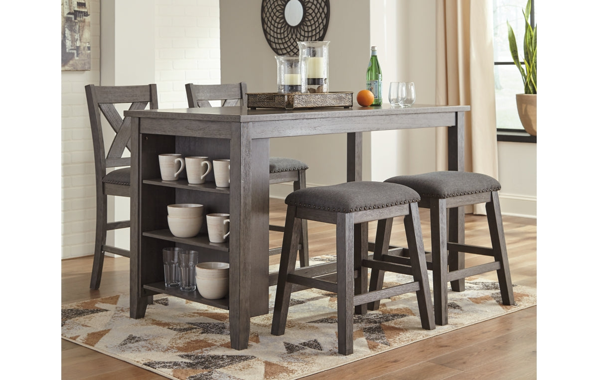Caitbrook Counter Height Dining Table and 4 Barstools