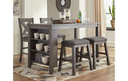 Caitbrook Counter Height Dining Table and 4 Barstools
