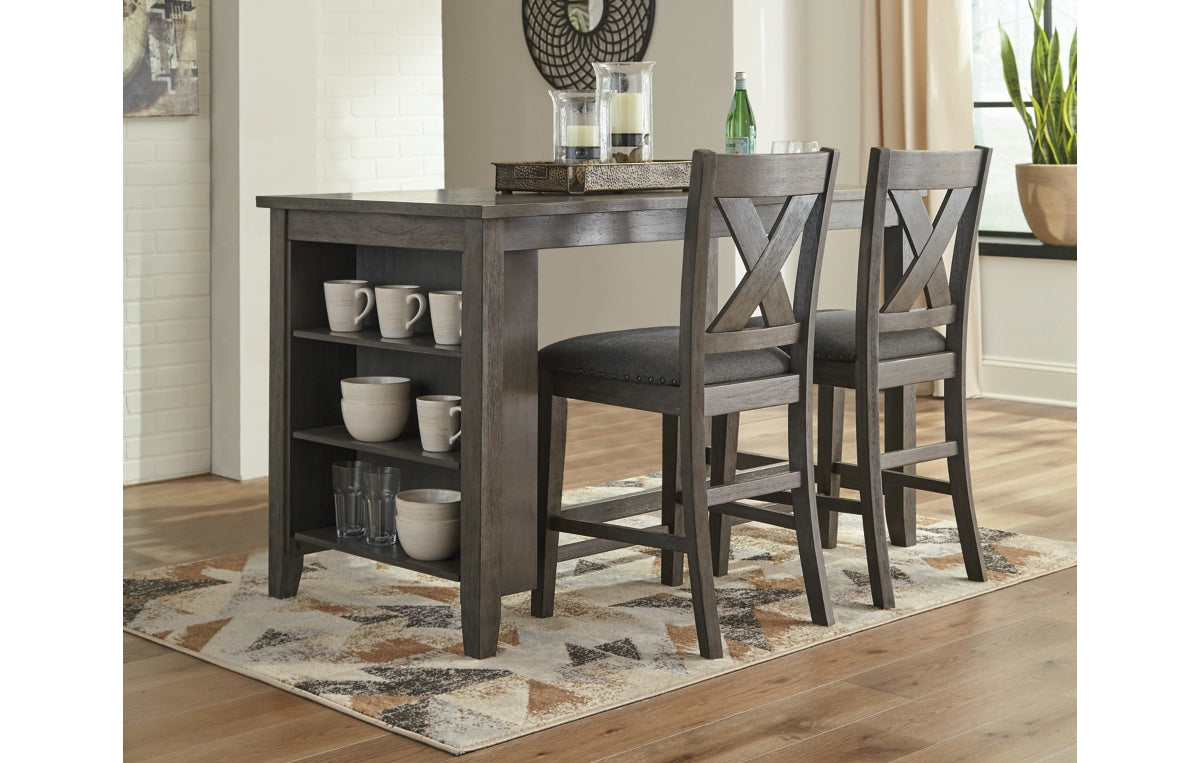 Caitbrook Counter Height Dining Table and 2 Barstools