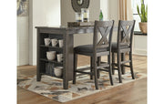 Caitbrook Counter Height Dining Table and 2 Barstools