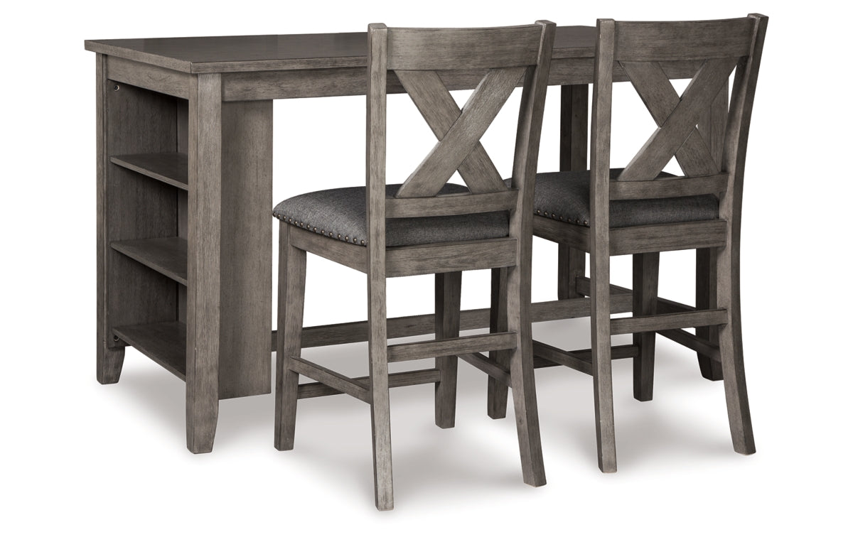 Caitbrook Counter Height Dining Table and 2 Barstools
