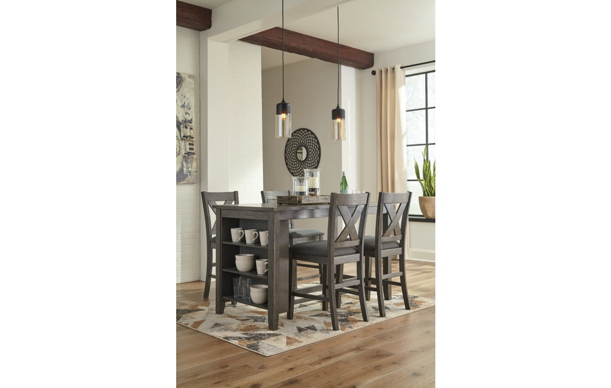Caitbrook Counter Height Dining Table and 4 Barstools