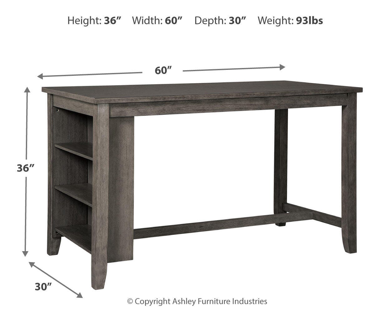 Caitbrook Counter Height Dining Table and 4 Barstools