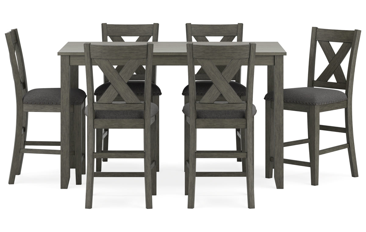 Caitbrook Counter Height Dining Table and Bar Stools (Set of 7)