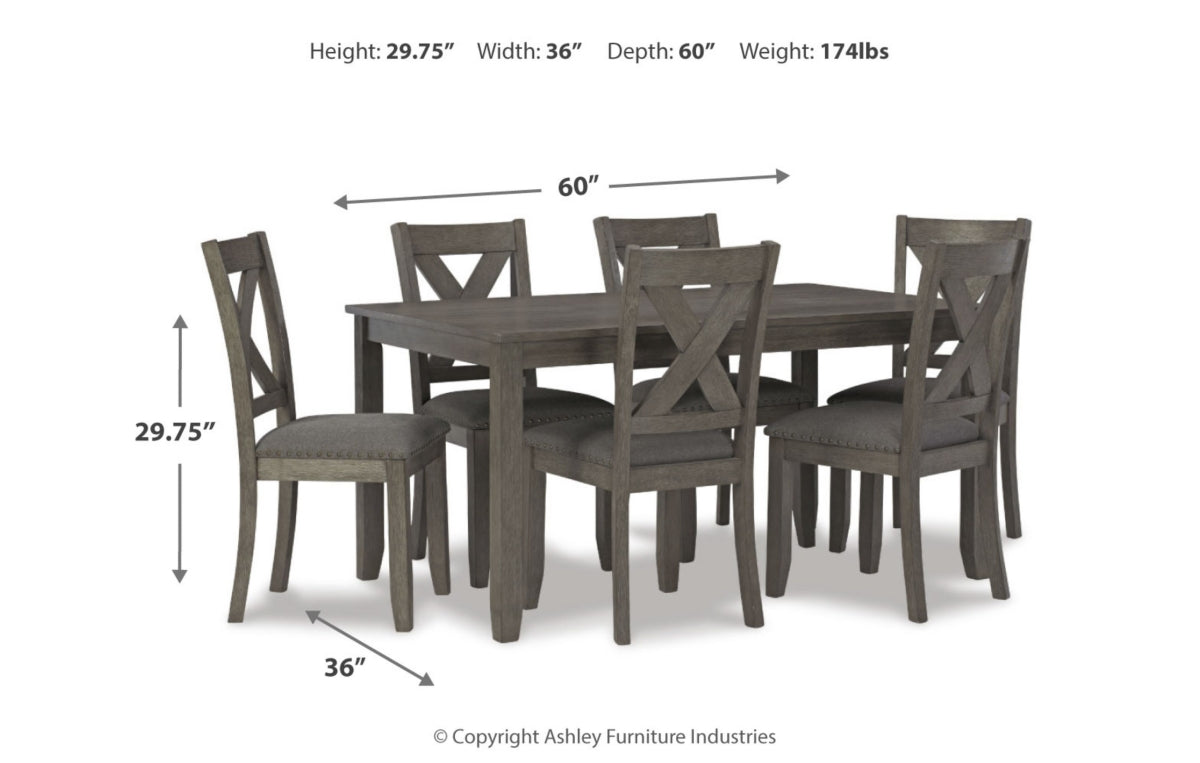 Caitbrook Dining Table and Chairs (Set of 7)