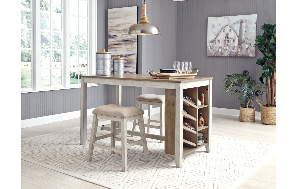 Skempton Counter Height Dining Table and 2 Barstools