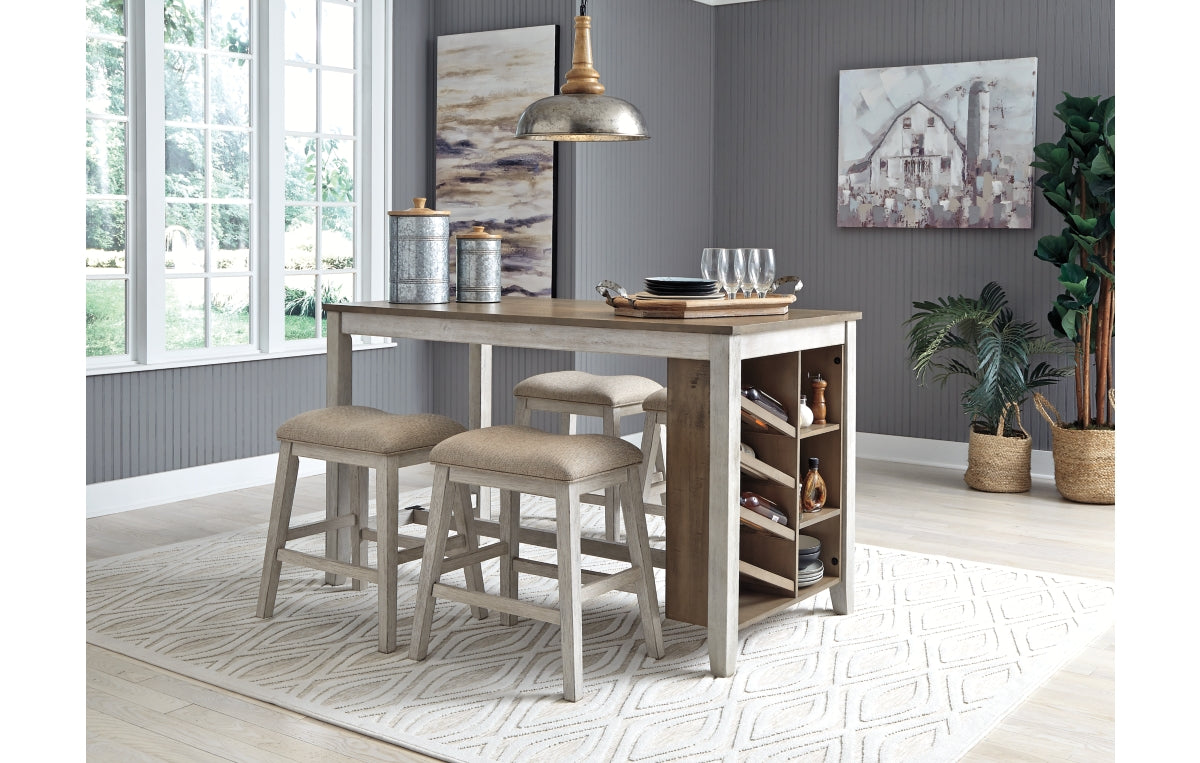 Skempton Counter Height Dining Table and 4 Barstools