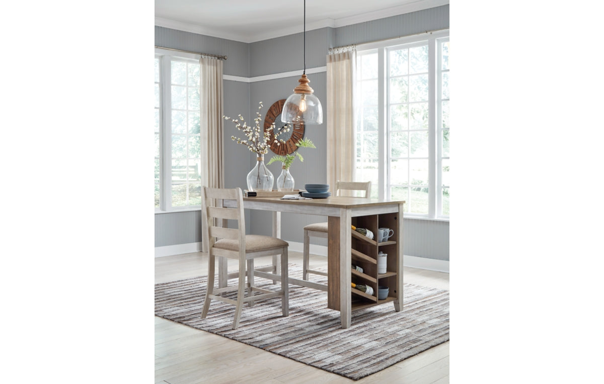 Skempton Counter Height Dining Table and 2 Barstools