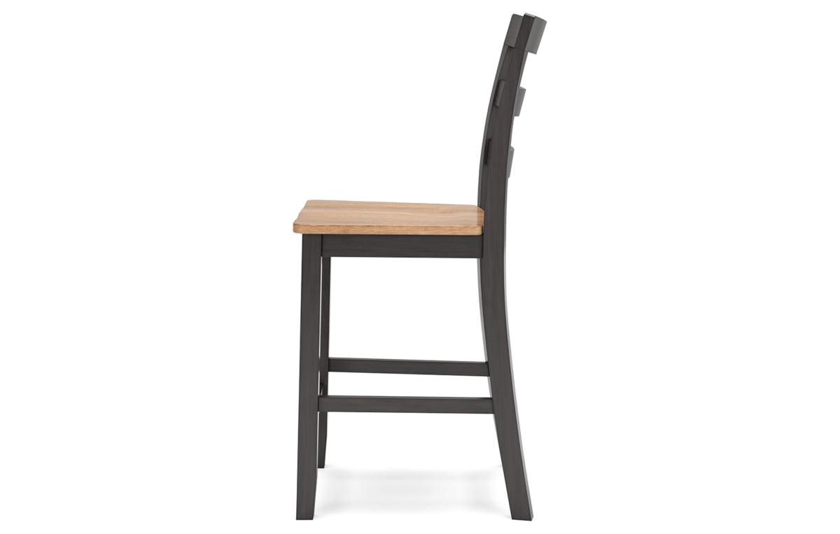 Gesthaven Counter Height Dining Table and 2 Barstools