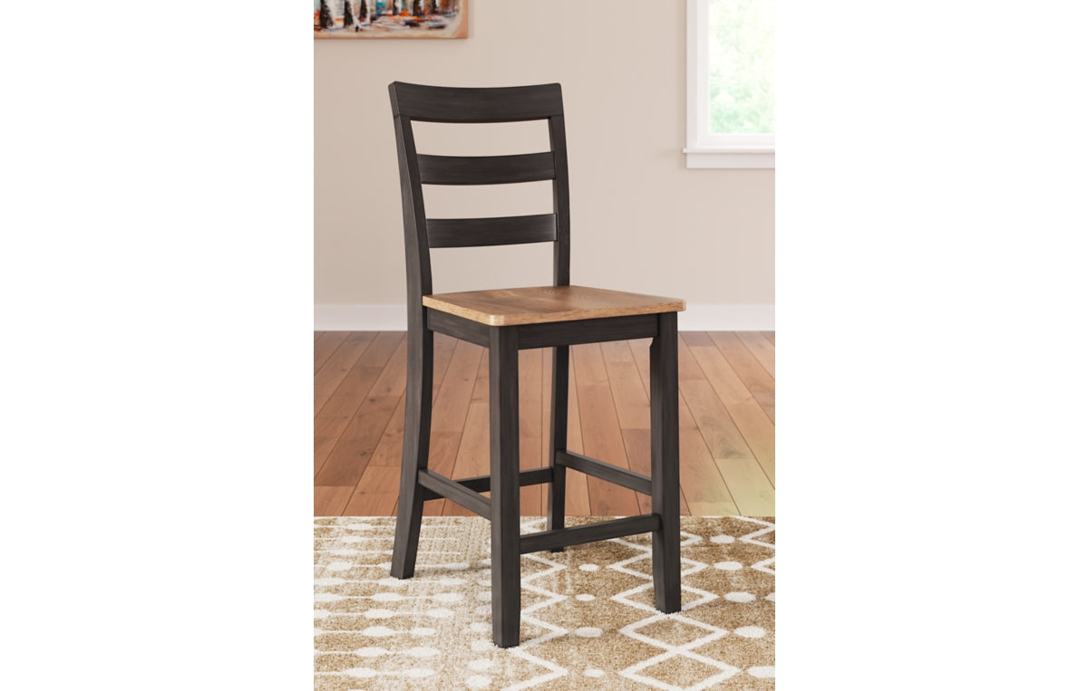 Gesthaven Counter Height Dining Table and 2 Barstools