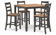 Gesthaven Counter Height Dining Table and 4 Barstools (Set of 5)