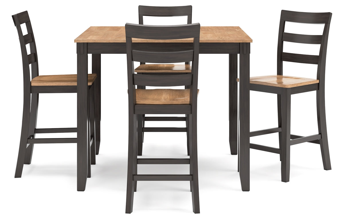 Gesthaven Counter Height Dining Table and 4 Barstools (Set of 5)