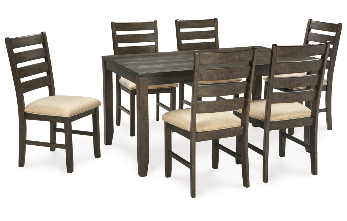 Rokane Dining Table and Chairs (Set of 7)