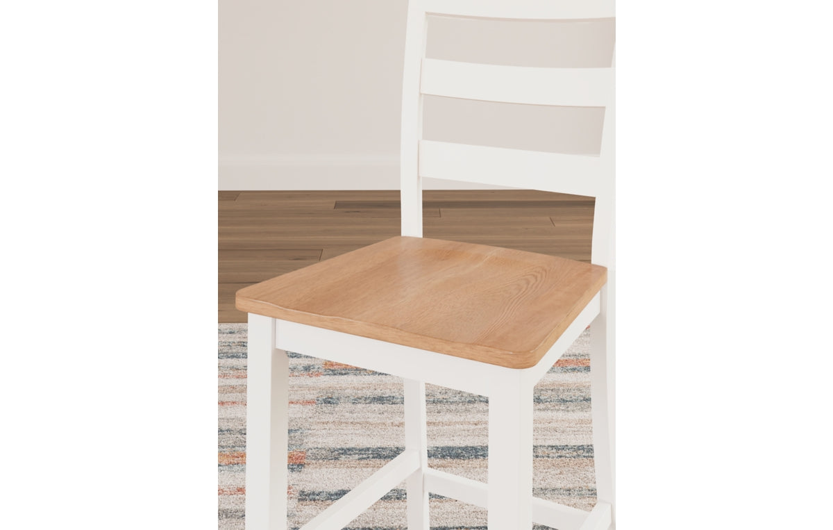 Gesthaven Counter Height Dining Table and 2 Barstools