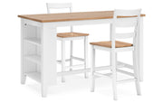 Gesthaven Counter Height Dining Table and 2 Barstools