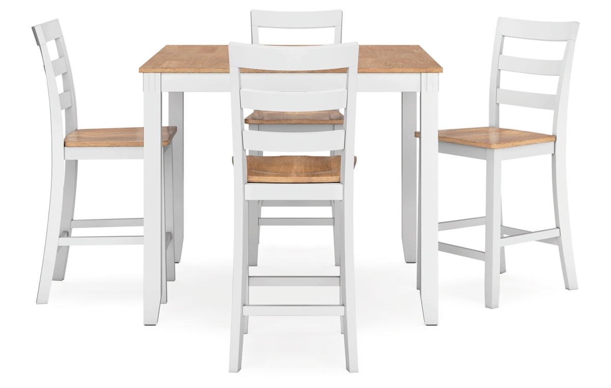 Gesthaven Counter Height Dining Table and 4 Barstools (Set of 5)